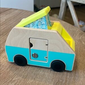 Colorful Wooden Camper Van Toy